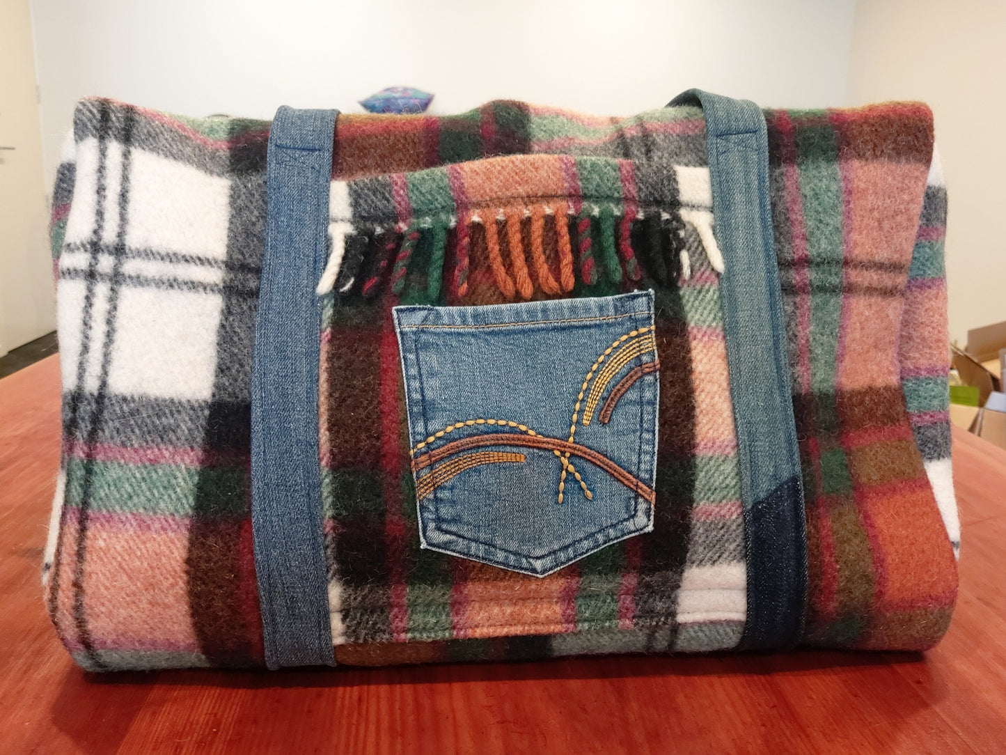 Weekend Bag - Tartan with Fringe