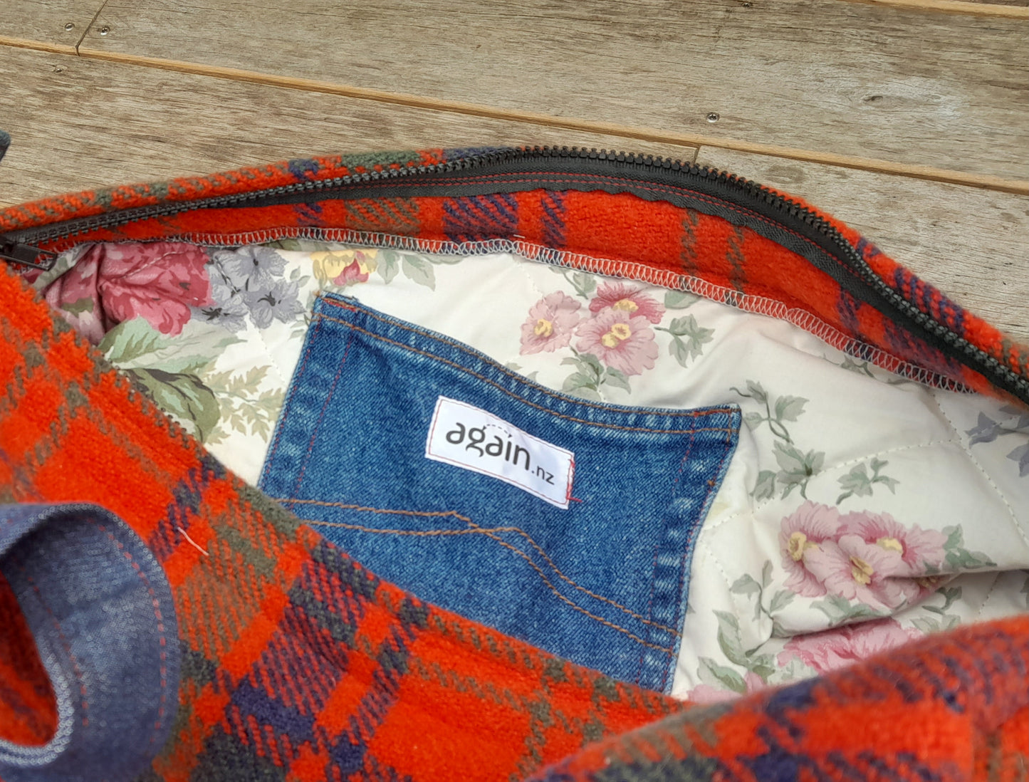 Weekend Bag - Red & Blue Tartan